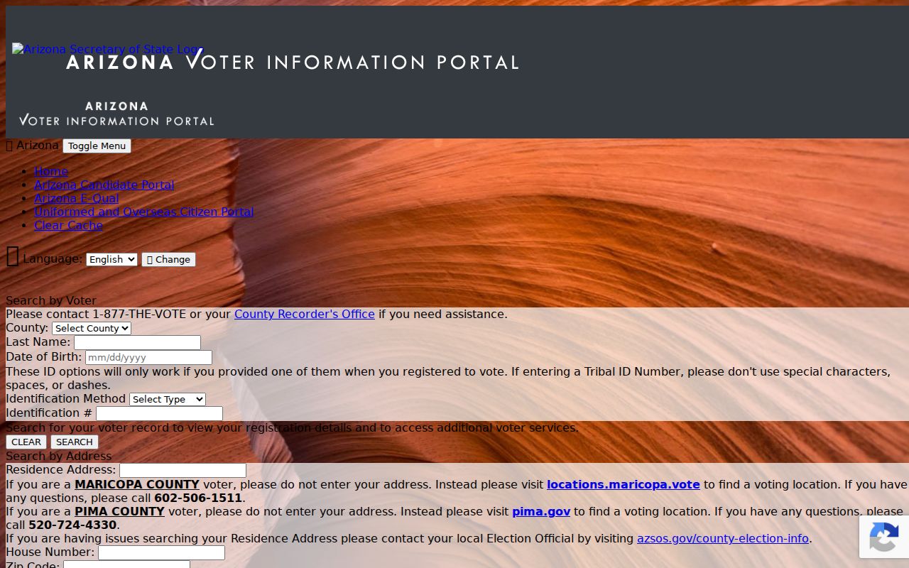 Lake Havasu City neighbor lookup through Arizona voter self-service